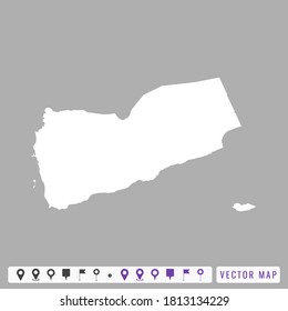 Vector modern map of Yemen