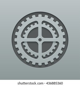 Vector modern mechanism background design. business gears