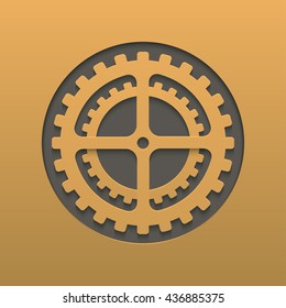 Vector modern mechanism background design. business gears