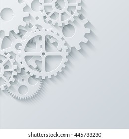 Vector modern mechanism industrial concept. Technology gears background. Eps10