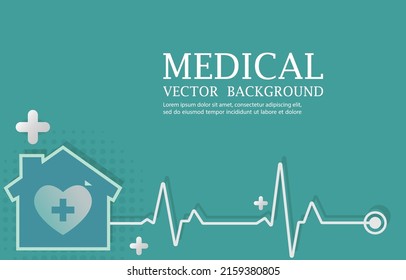 Vector modern medical heart clinic background