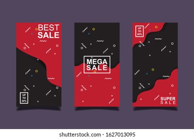 Vector Modern For mega Sale Banners Design. Discount Banner Promotion Template. Special offer and sale banner discount up to 30% template design with editable text.