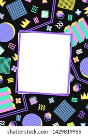 vector modern memphis design and white space background for brochure banner and publication