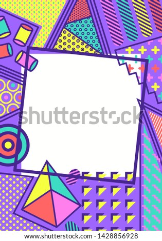 vector modern memphis design and white space for brochure banner and publication