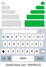 Vector modern message icons. Smartphone chatting template bubbles