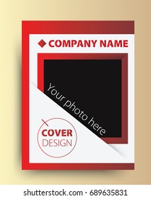 Vector modern minimal template with geometric elements for business, CV, covers or presentation. Project element with empty space for photo