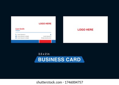 Plantilla de tarjeta profesional moderna y minimalista creativa y limpia para vectores