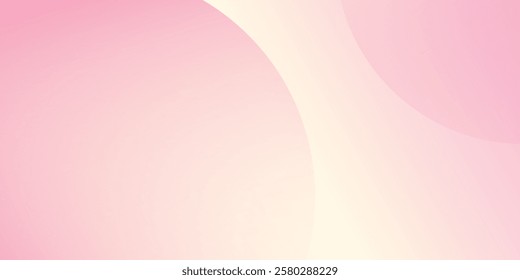 Vector modern minimalist pink and yellow gradations  circle effect art design modern simple