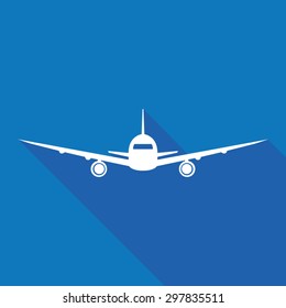 Vector Modern Minimalistic Airplane Logo Design