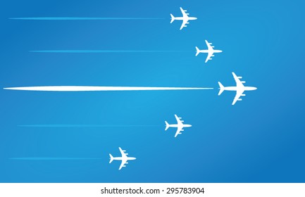 Vector Modern Minimalistic Airplanes Logo