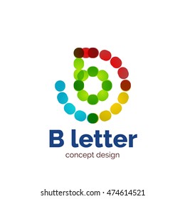 Vektormoderne, minimalistisch gepunktete Buchstabensymbole, abstraktes Business-Symbol
