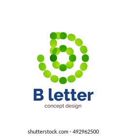 Vektormoderne, minimalistisch gepunktete Buchstabensymbole, abstraktes Business-Symbol