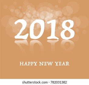 Vector Modern minimalistic Happy new year 2018 greeting card