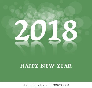 Vector Modern minimalistic Happy new year 2018 greeting card