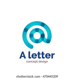 Vector modern minimalistic letter concept logo template, abstract business icon