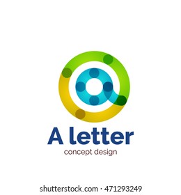 Vector modern minimalistic letter concept logo template, abstract business icon