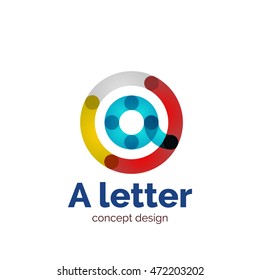 Vector modern minimalistic letter concept logo template, abstract business icon