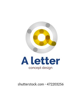 Modelo de logotipo de concepto de carta minimalista moderno vectorial, icono de negocios abstracto