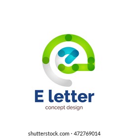 Vector modern minimalistic letter concept logo template, abstract business icon