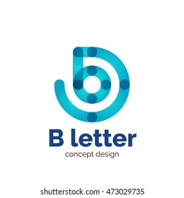 Vector modern minimalistic letter concept logo template, abstract business icon