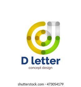 Vector modern minimalistic letter concept logo template, abstract business icon