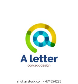 Vector modern minimalistic letter concept logo template, abstract business icon