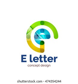 Modelo de logotipo de concepto de carta minimalista moderno vectorial, icono de negocios abstracto