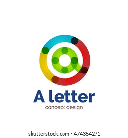 Vector modern minimalistic letter concept logo template, abstract business icon