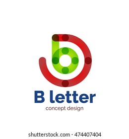 Vector modern minimalistic letter concept logo template, abstract business icon