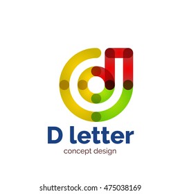Modelo de logotipo de concepto de carta minimalista moderno vectorial, icono de negocios abstracto