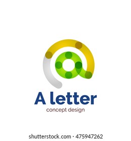 Vector modern minimalistic letter concept logo template, abstract business icon