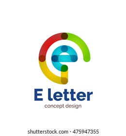 Modelo de logotipo de concepto de carta minimalista moderno vectorial, icono de negocios abstracto