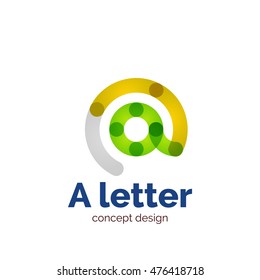 Vector modern minimalistic letter concept logo template, abstract business icon