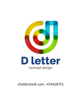 Vector modern minimalistic letter concept logo template, abstract business icon