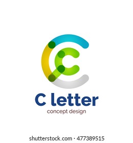Modelo de logotipo de concepto de carta minimalista moderno vectorial, icono de negocios abstracto