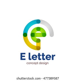Modelo de logotipo de concepto de carta minimalista moderno vectorial, icono de negocios abstracto