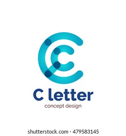 Vector modern minimalistic letter concept logo template, abstract business icon