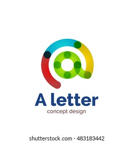 Vector modern minimalistic letter concept logo template, abstract business icon