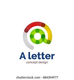 Vector modern minimalistic letter concept logo template, abstract business icon