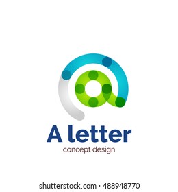 Vector modern minimalistic letter concept logo template, abstract business icon