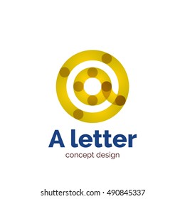 Vector modern minimalistic letter concept logo template, abstract business icon
