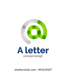 Vector modern minimalistic letter concept logo template, abstract business icon