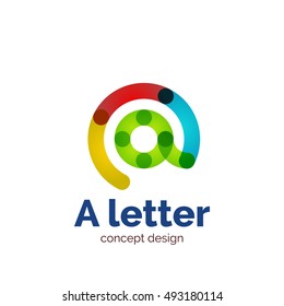 Vector modern minimalistic letter concept logo template, abstract business icon