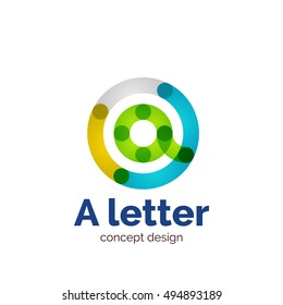 Vector modern minimalistic letter concept logo template, abstract business icon