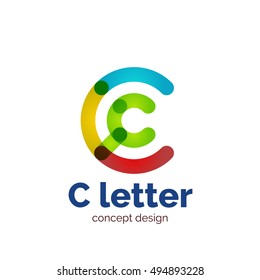 Vector modern minimalistic letter concept logo template, abstract business icon