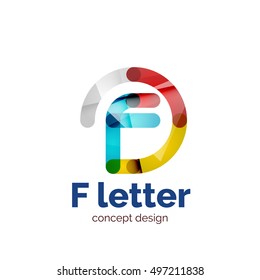 Vector modern minimalistic letter concept logo template, abstract business icon