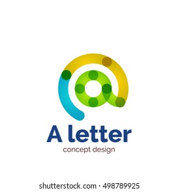 Vector modern minimalistic letter concept logo template, abstract business icon