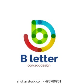 Vector modern minimalistic letter concept logo template, abstract business icon