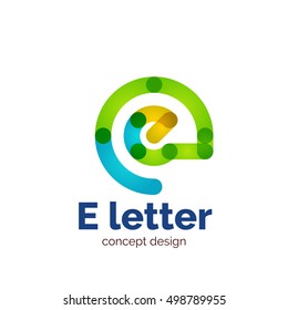 Vector modern minimalistic letter concept logo template, abstract business icon