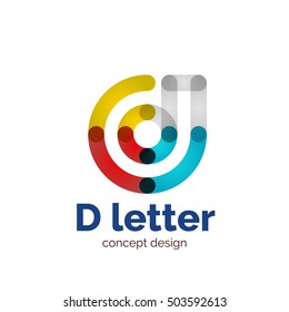 Vector modern minimalistic letter concept logo template, abstract business icon